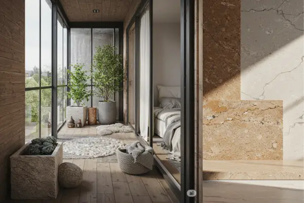 A Importância de Texturas na Decoração e Dicas Para Escolher Tecidos e Materiais. Ambiente belo e acolhedor com texturas naturais...