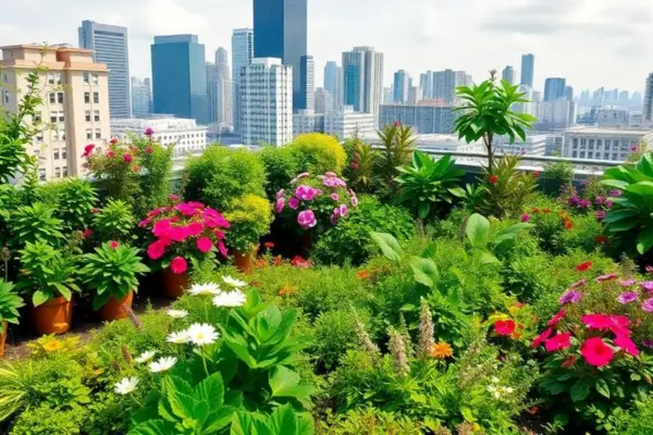 Telhados verdes ajudam a reduzir a temperatura nas cidades, combatendo as ilhas de calor.
