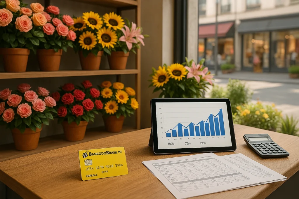 Descubra como usar empréstimo Banco do Brasil PJ para alavancar sua floricultura: cálculo ideal, aplicação do dinheiro e controle financeiro eficaz.