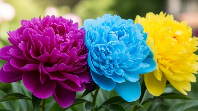 Descubra como cultivar peônias roxas, azuis e amarelas com elegância. Veja o passo a passo para ter flores exuberantes e cor em seu jardim!