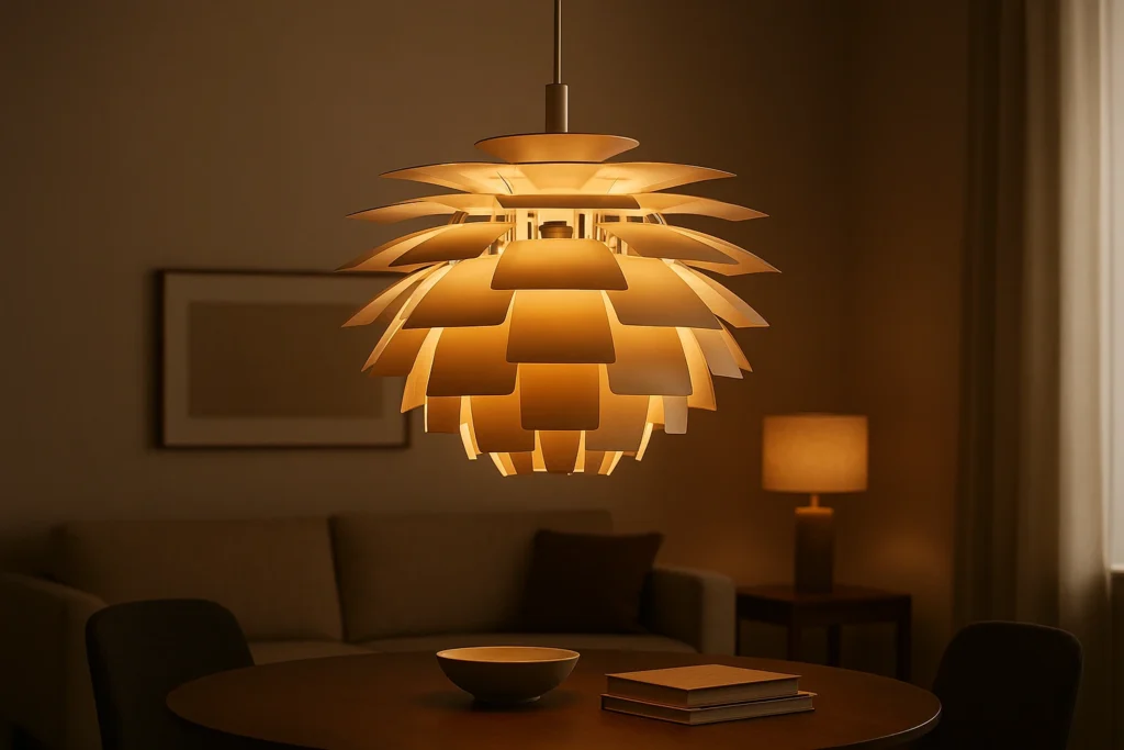 "Descubra a PH Artichoke, a luminária icônica de Poul Henningsen que revolucionou o design de iluminação. Aprenda como integrá-la em sua casa!