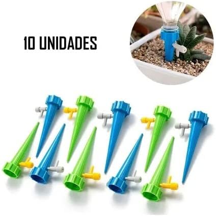 Kit 10 Peças Gotejador irrigadora Acoplável Planta Garrafa Pet Vaso Jardinagem Conta Gotas Gotejamento Regador Automático Gotejamento