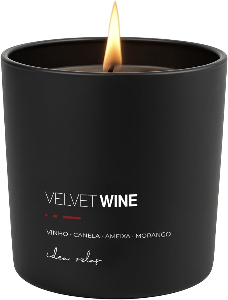 Vela aromática perfumada VELVET WINE, IDEA VELAS 200g, cera vegetal