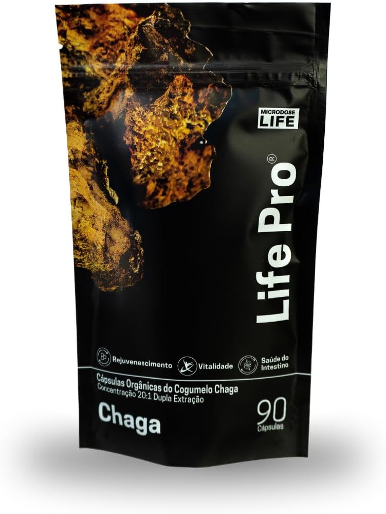 Extrato Encapsulado Chaga 90caps | Rejuvenescimento E Vitalidade | Microdose Life