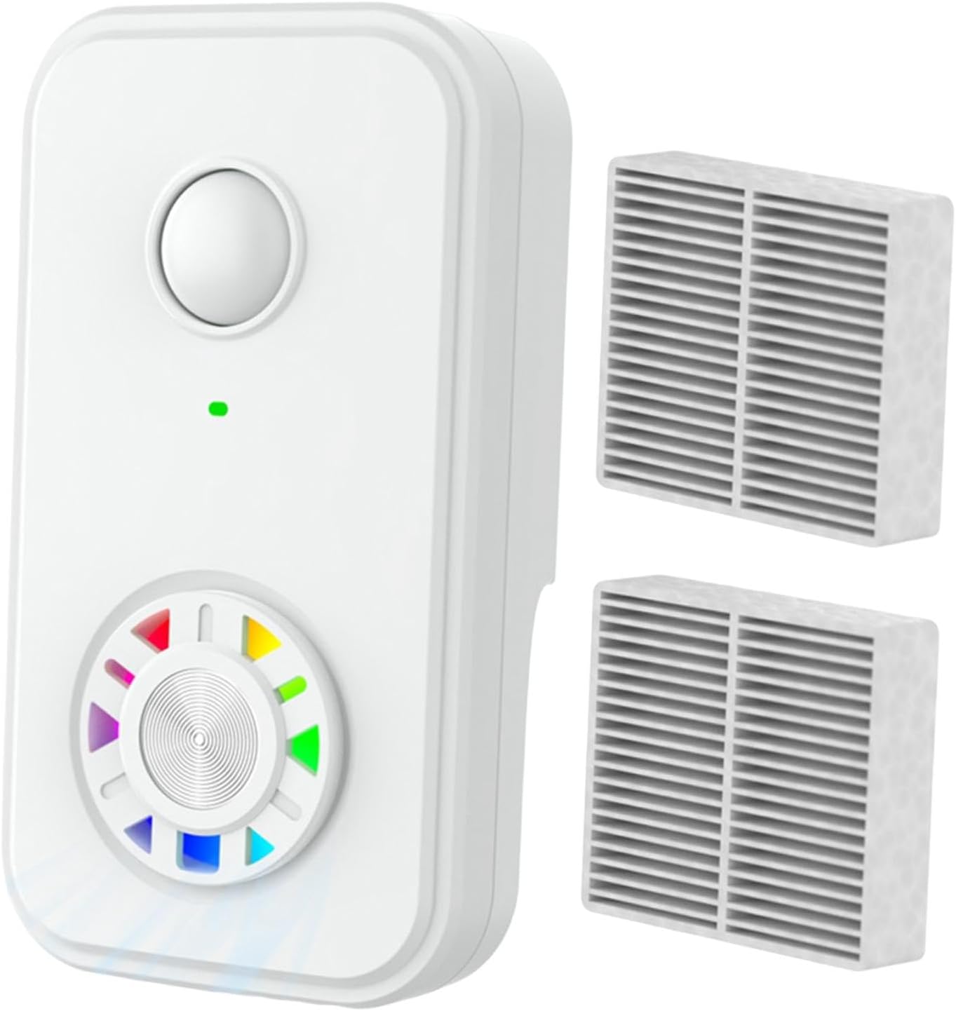 Purificador de íons negativos, filtro de ar HEPA, ventilador purificador de odores para garagem e cozinha, Branco