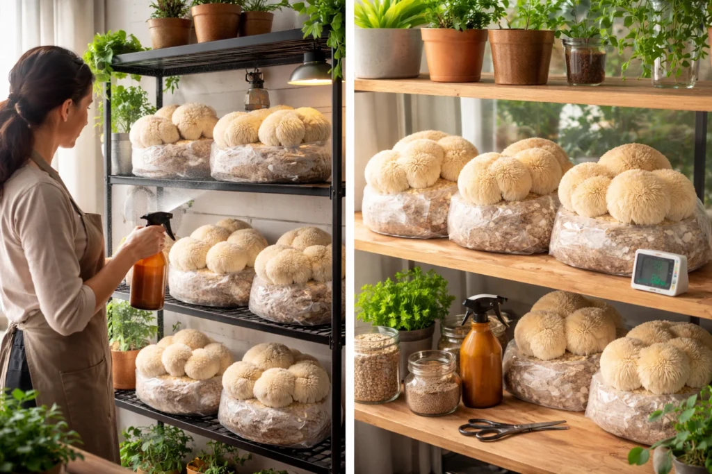 Aprenda sobre colheita e conservação desse fungo gourmet funcional. Cultive cogumelos juba de leão em casa com um guia prático e seguro.