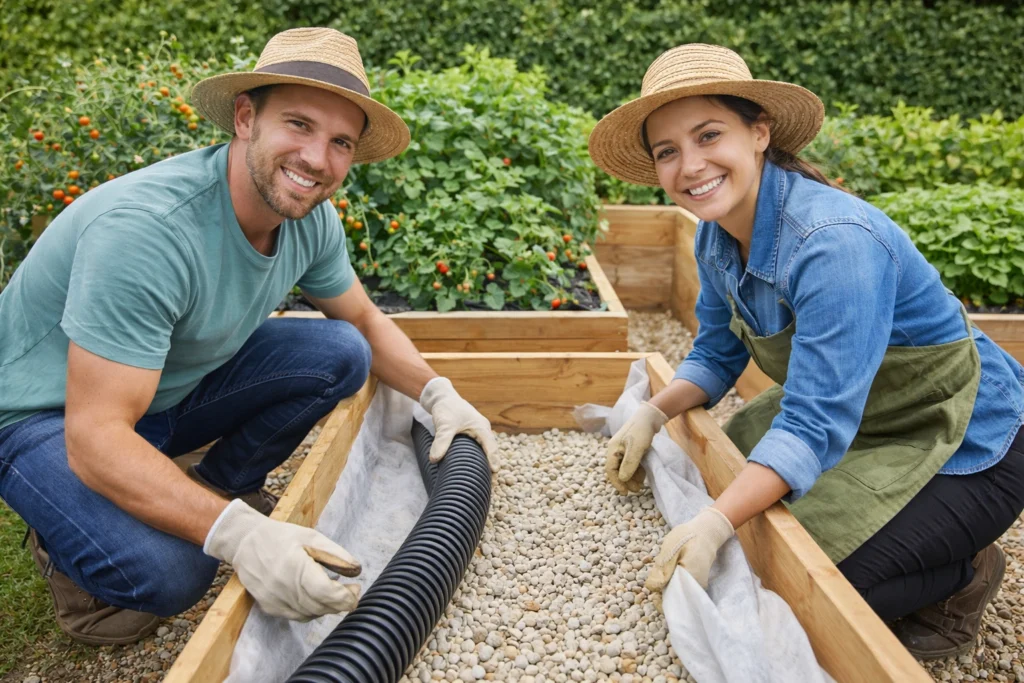 Descubra um passo a passo para construir drenagem em canteiros elevados e evitar encharcamento com técnicas fáceis e baratas...