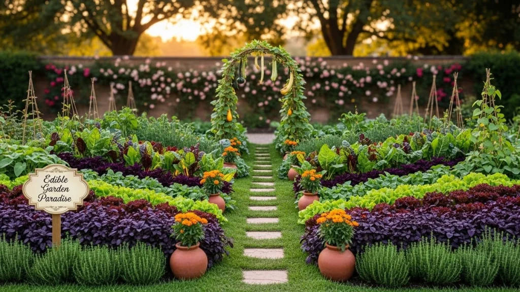 Tenha um jardim comestível e cheio de sabor! Veja como montar canteiros decorativos com hortaliças e ervas de forma simples e eficiente.