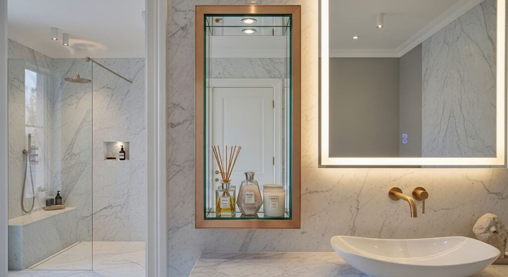 Nicho de Banheiro: 30 Ideias Lindas e Passo a Passo Completo 3 "Nicho de banheiro: guia completo com 30 ideias, tipos, materiais, medidas certas e passo a passo. Aprenda agora a fazer o nicho perfeito!"