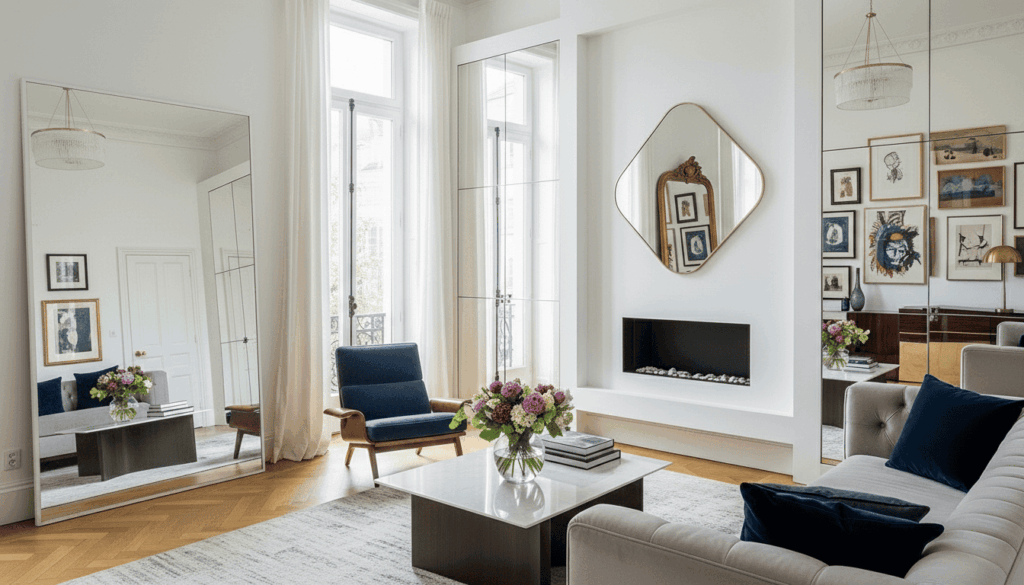 Descubra como os espelhos transformam ambientes! Guia completo com tendências (espelhos orgânicos, com LED). Amplie espaço e estilo!