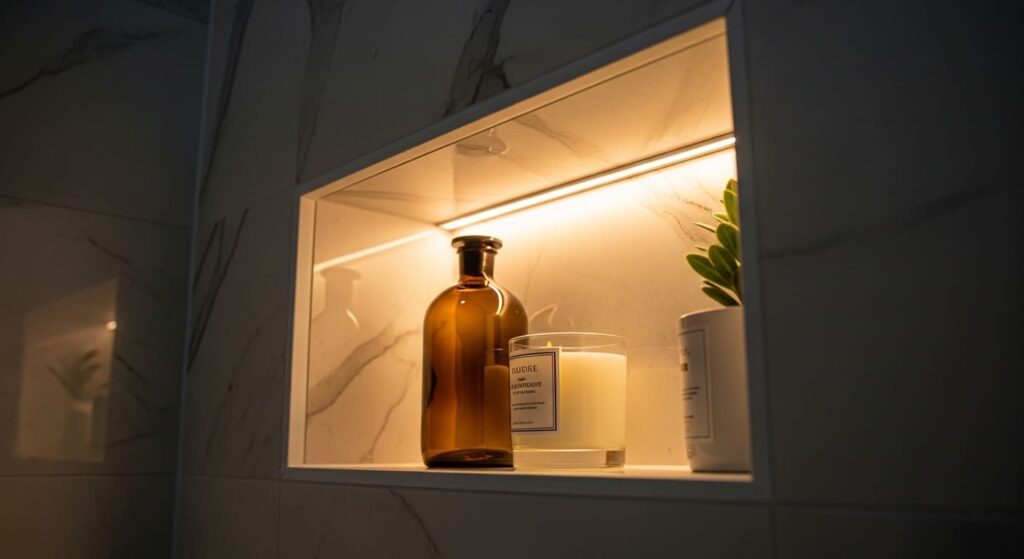 Nicho de Banheiro: 30 Ideias Lindas e Passo a Passo Completo 2 "Nicho de banheiro: guia completo com 30 ideias, tipos, materiais, medidas certas e passo a passo. Aprenda agora a fazer o nicho perfeito!"