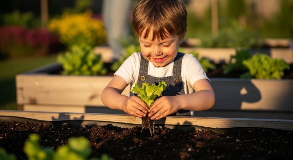 "Descubra como criar uma horta para crianças: atividades divertidas, plantas ideais, dicas de segurança e brincadeiras para colher em família."