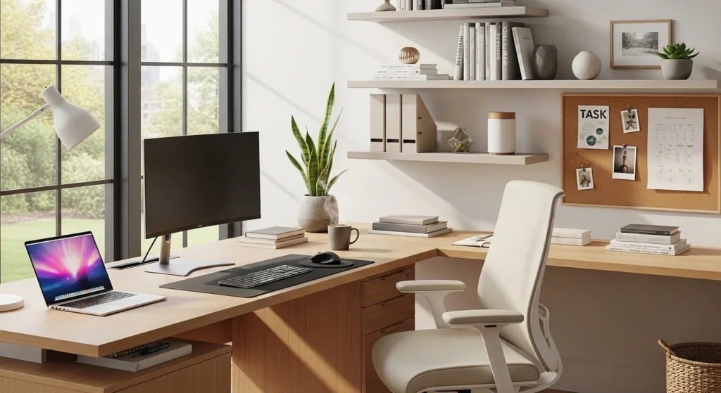 Home Office em 2026: Como Montar um Espaço Produtivo e Gerar Renda Extra Trabalhando de Casa 1 "Home office em 2026: aprenda a montar um espaço produtivo e descubra 10 formas de gerar renda extra trabalhando de casa."