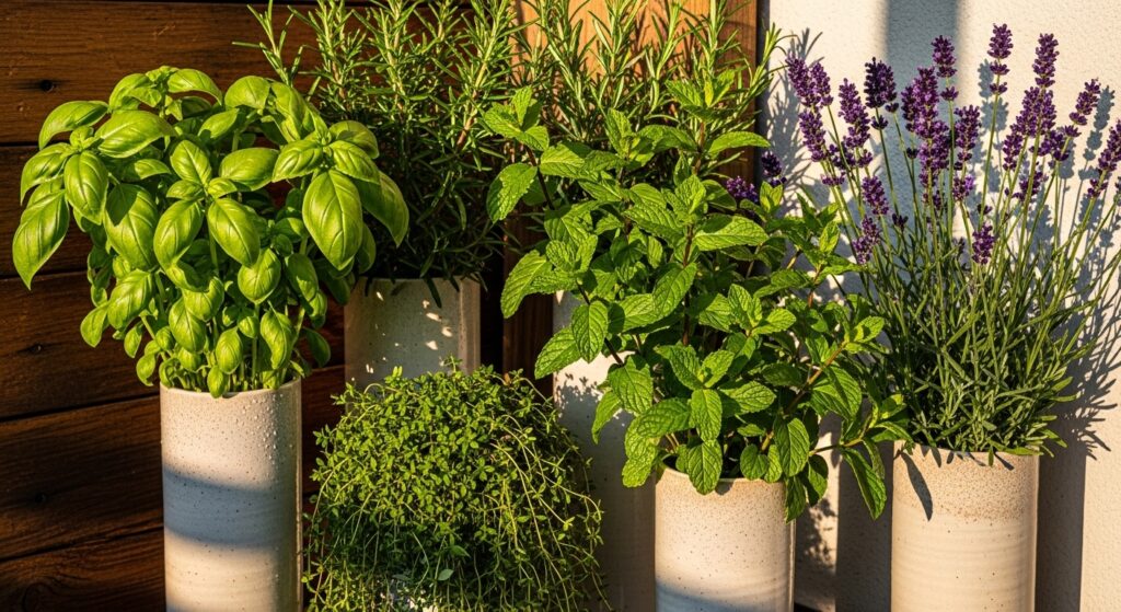 Ervas Aromáticas Decorativas: Como Cultivar Temperos Lindos e Saborosos em Vasos 2 Ervas aromáticas, temperos em vasos, como plantar ervas, jardim temperos, vaso para ervas, cultivo de alecrim, hortelã, ervas decorativas e...