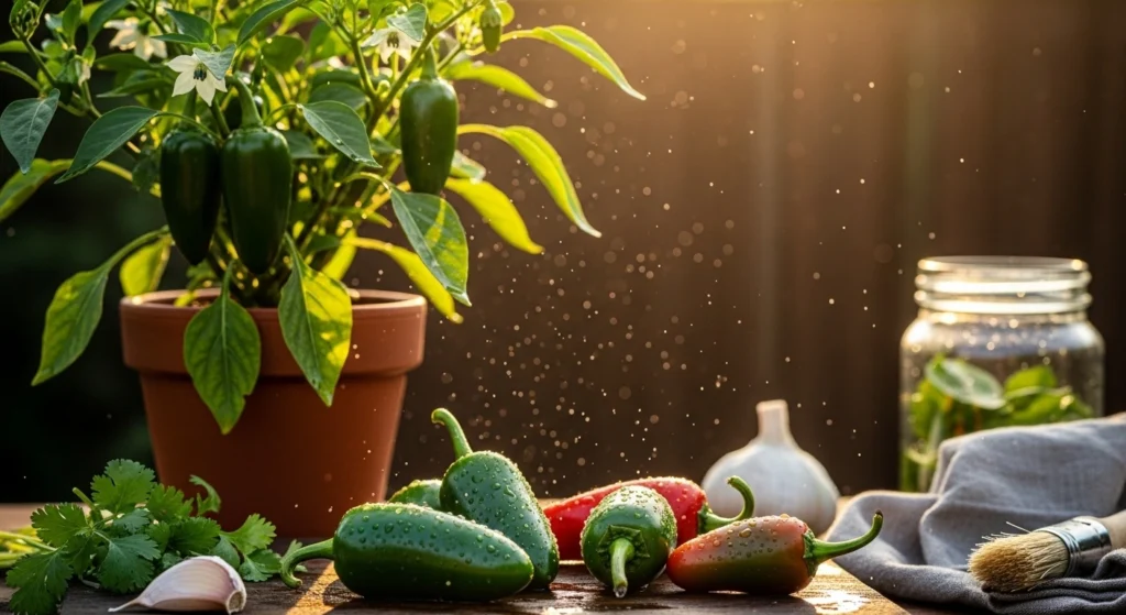 "Pimenta jalapeño: Cuidados, colheita e receitas deliciosas. Aprenda a plantar, conservar e preparar molho, geleia e poppers hoje mesmo!"