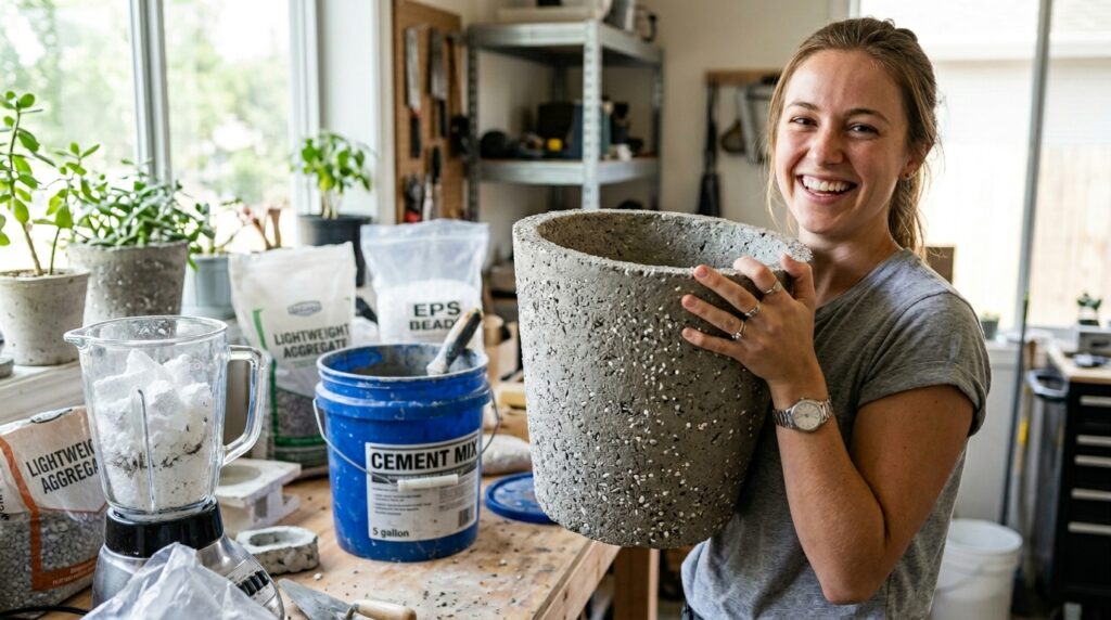 Neste guia completo, você vai aprender 3 técnicas infalíveis para fazer vasos de cimento: Técnica dos dois moldes (clássica, versátil e profissional) Técnica da toalha com cimento (rústica, escultural e única) Técnica do isopor (leve, econômica e ideal para vasos grandes)