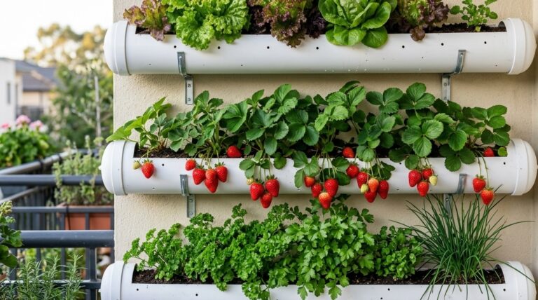 Aprenda a fazer um jardim suspenso com canos de PVC: passo a passo completo, plantas e como lucrar com seu sistema modular de baixo custo.