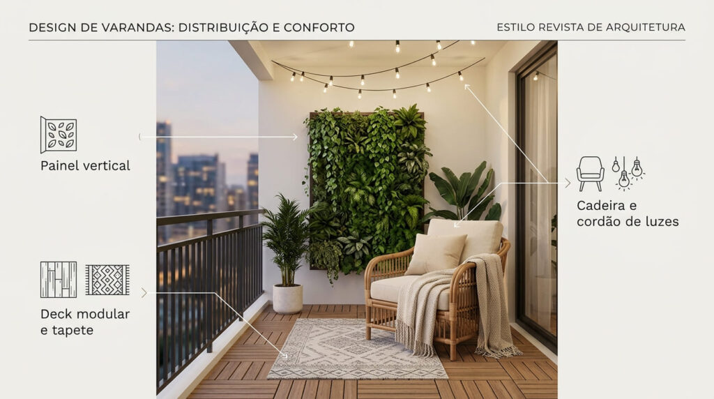 A Regra dos 3 Elementos para Transformar uma Varanda Pequena em um Oásis Urbano sem Gastar Muito 2 Aprenda a transformar sua varanda pequena em um oásis urbano acolhedor sem gastar muito. Conheça a Regra dos 3 Elementos e veja dicas práticas de decoração!