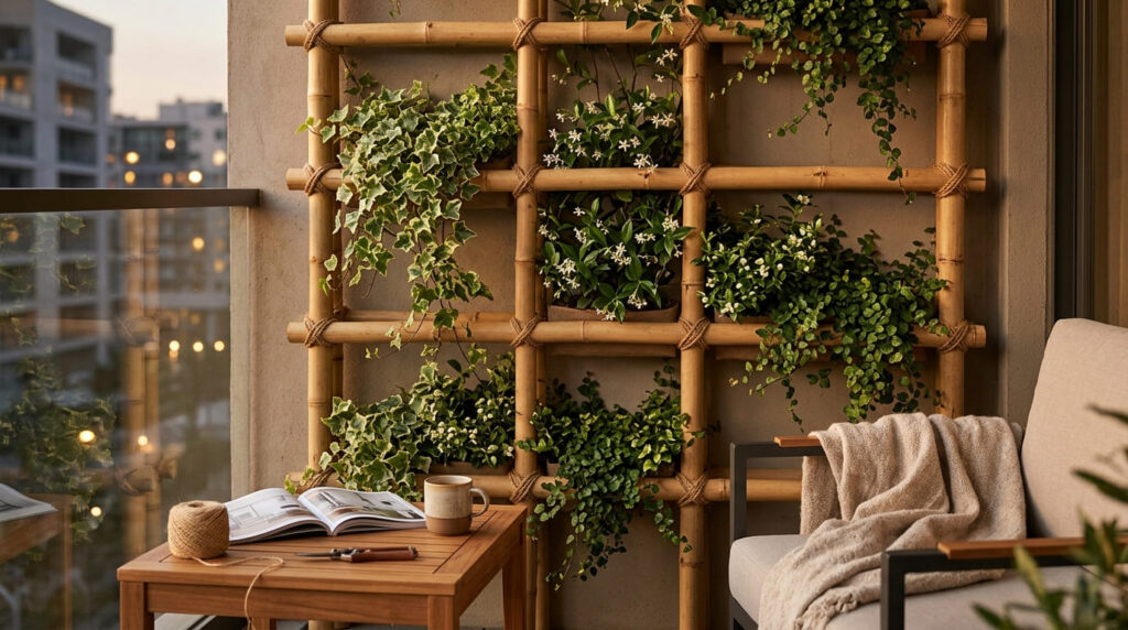 Jardim Vertical com Bambu: 9 Treliças DIY que Transformam Varandas e Quintais Pequenos 2 Aprenda mais sobre Jardim Vertical com Bambu: 9 Treliças DIY para Varandas e Quintais Pequenos. Transforme ideias em projetos reais...