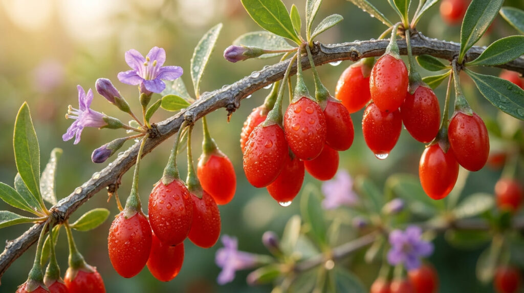 Goji Berry: A Fruta da Longevidade e Como Cultivá-la no Brasil 1 Goji berry: benefícios para visão e imunidade, valor nutricional e guia de cultivo no Brasil, com solo, clima, poda e regras da ANVISA.